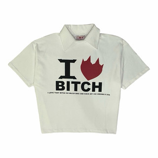 Áo thun i love bitch t-shirt size : m/l chất liệu : cotton form : boxy