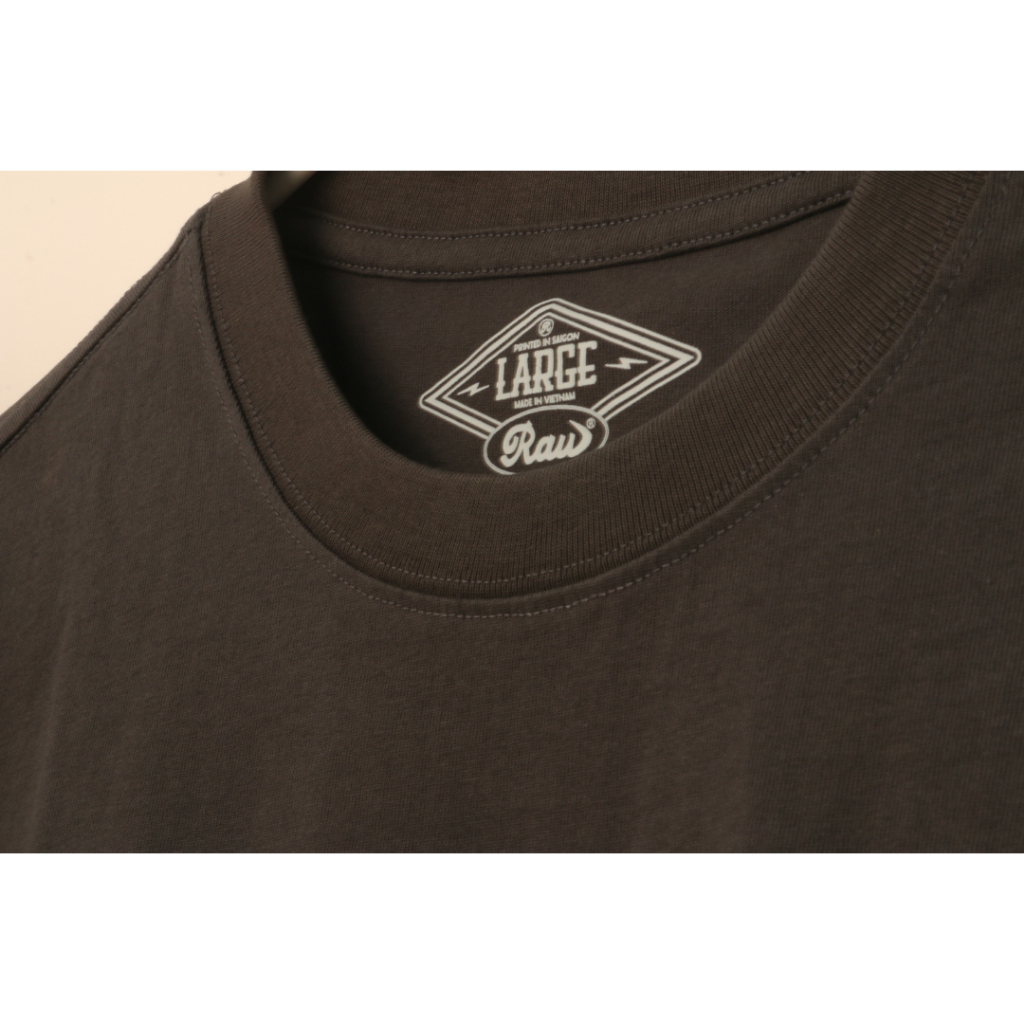 Áo thun Raw basic thêu vải thun cotton thoáng mát 4 chiều ArrowShop
