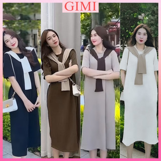 💕SET ĐẦM VÁY SUÔNG  CỘC TAY KÈM KHĂN RỜI KT💕GIMI (Kèm ảnh thật)