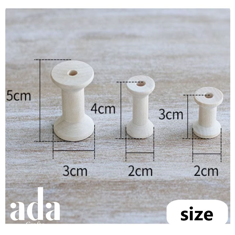 Cuộn Chỉ Gỗ Nhiều Size - ada.crafts
