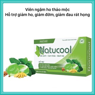 Natucool Viên ngậm ho thảo mộc giảm ho, giảm đờm,giảm đau rát họng hộp 24 viên