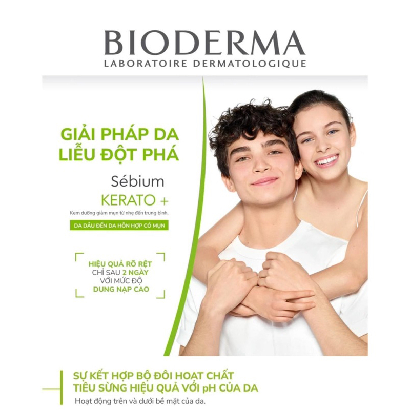 Kem dưỡng Bioderma Kerato+ kiềm dầu ,giảm mụn ẩn ,mụn viê m Dr Linh Hà