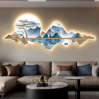 Tranh Decor 3D Đèn Led - Tranh Phong Cảnh Hươu Tài Lộc Trang Trí Phòng Khách / Phòng Ngủ / Làm Quà Tặng