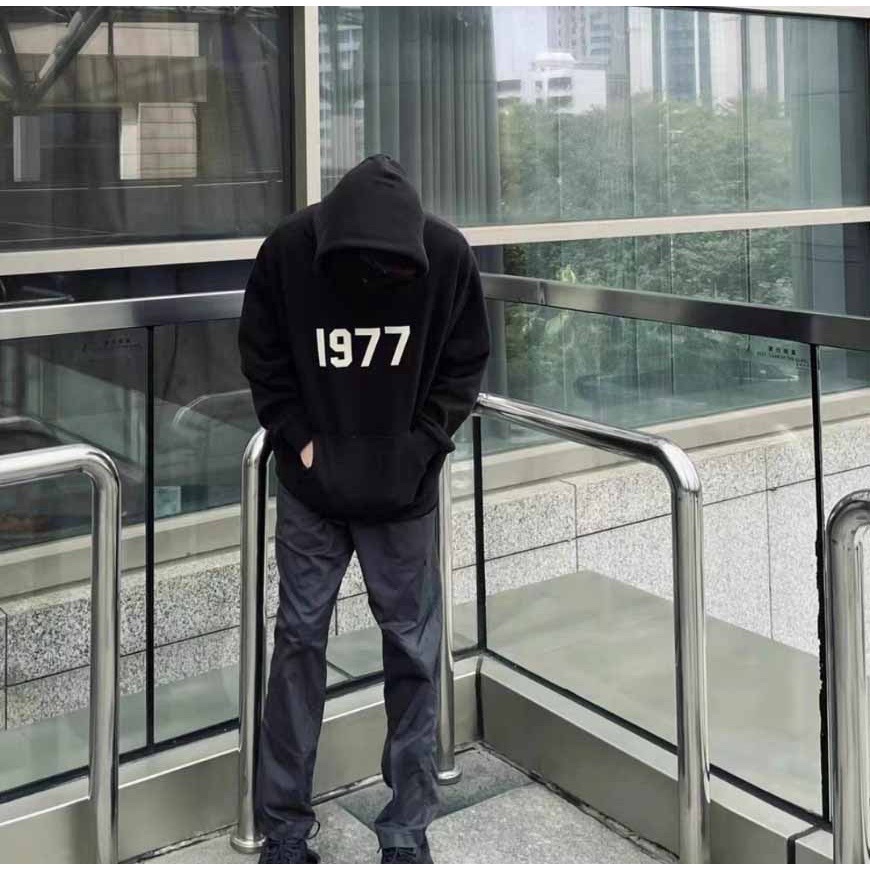 Bộ hoodie thu đông in chữ 1977 nam nữ, chất nỉ tàu dầy dặn không xù , mũ 2 lớp, thời trang nhimstore999