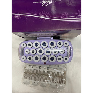 Máy uốn lô điện simix cadac kmd máy uấn tóc gồm có 20 trục lõi trơn or nhung nhám theo nhu cầu tím rẻ đẹp