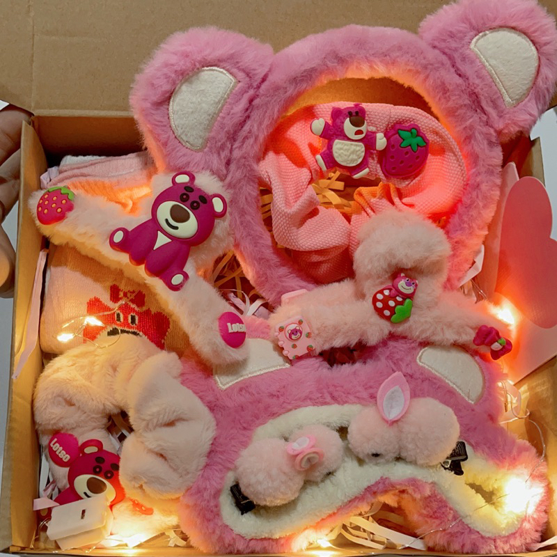 Combo quà tặng gấu dâu lotso nhiều mẫu đáng yêu , sét quà tặng bạn nữ nhân ngày sinh nhật/ dịp lễ chúc mừng.