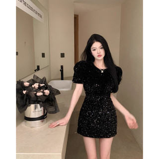 [ORDER] Đầm hở lưng đính đá lấp lánh sang trọng
