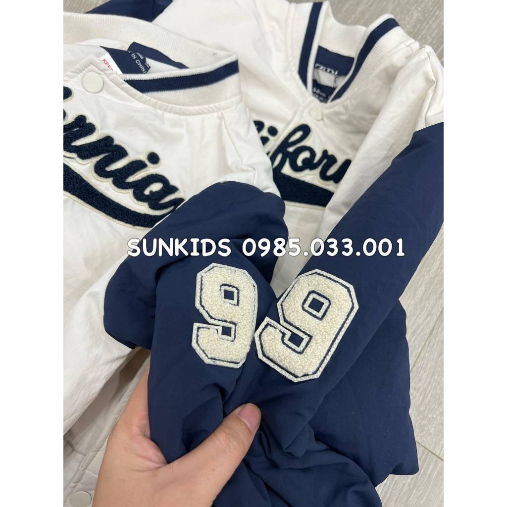 Áo bomber Trắng chữ Cali