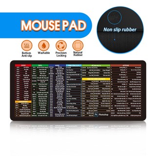 Lót chuột phím tắt văn phòng pad chuột cỡ lớn 80x30,miếng lót chuột đa nhiệm tiếng việt kết hợp bàn di chuột siêu bền