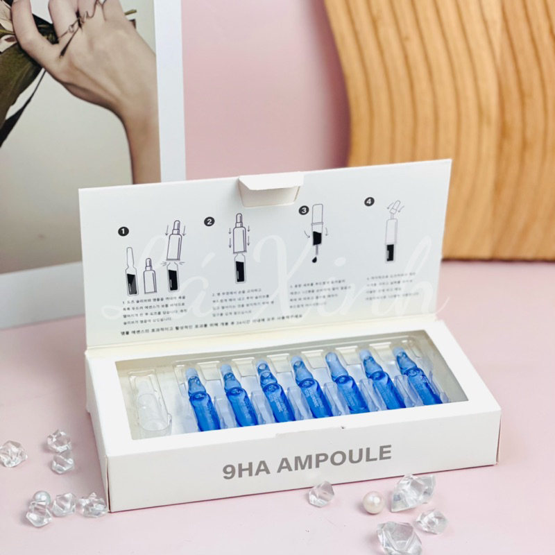 Set tinh chất cấp ẩm, căng bóng da 9HA Ampoule Solukin Spa Miss Face