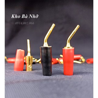 Jack Mỏ chim chuôi đỏ đen dùng nối dây loa ampli đồng xịn