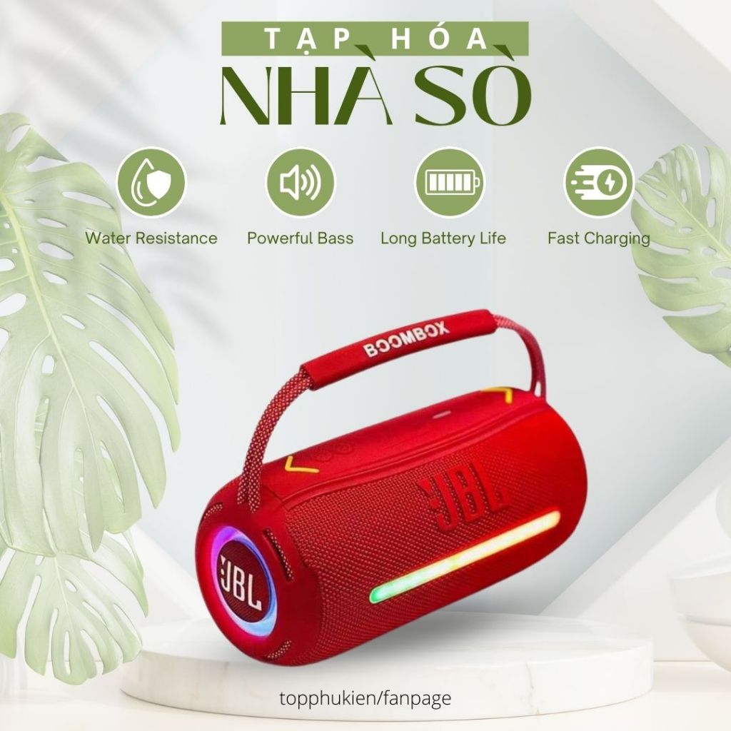 Loa Bluetooth Boombox 360 Đèn Led thế hệ mới ,  Bass căng, âm Thanh Cực Đỉnh - Bảo Hành 6 Tháng taphoanhaso