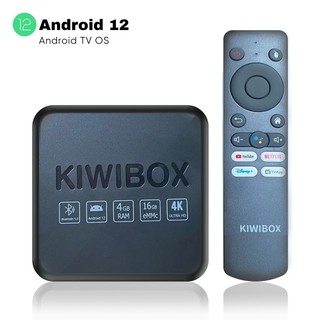 Tivi box kiwibox s10 pro max ram 4g android tv 12 wifi 6 bt5.0