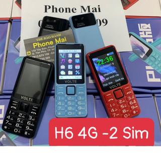 Điện Thoại Người Già H6 Sóng 4G - 2 Sim, Nhỏ Gọn, Pin Trâu, Giá Siêu Rẻ - BH 12 Tháng