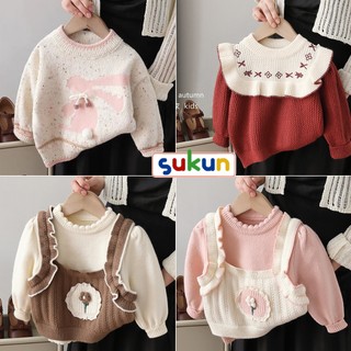Áo len cho bé gái siêu đẹp hàng Quảng Châu Sukun shop - Áo len bé gái loại đẹp Kunkids