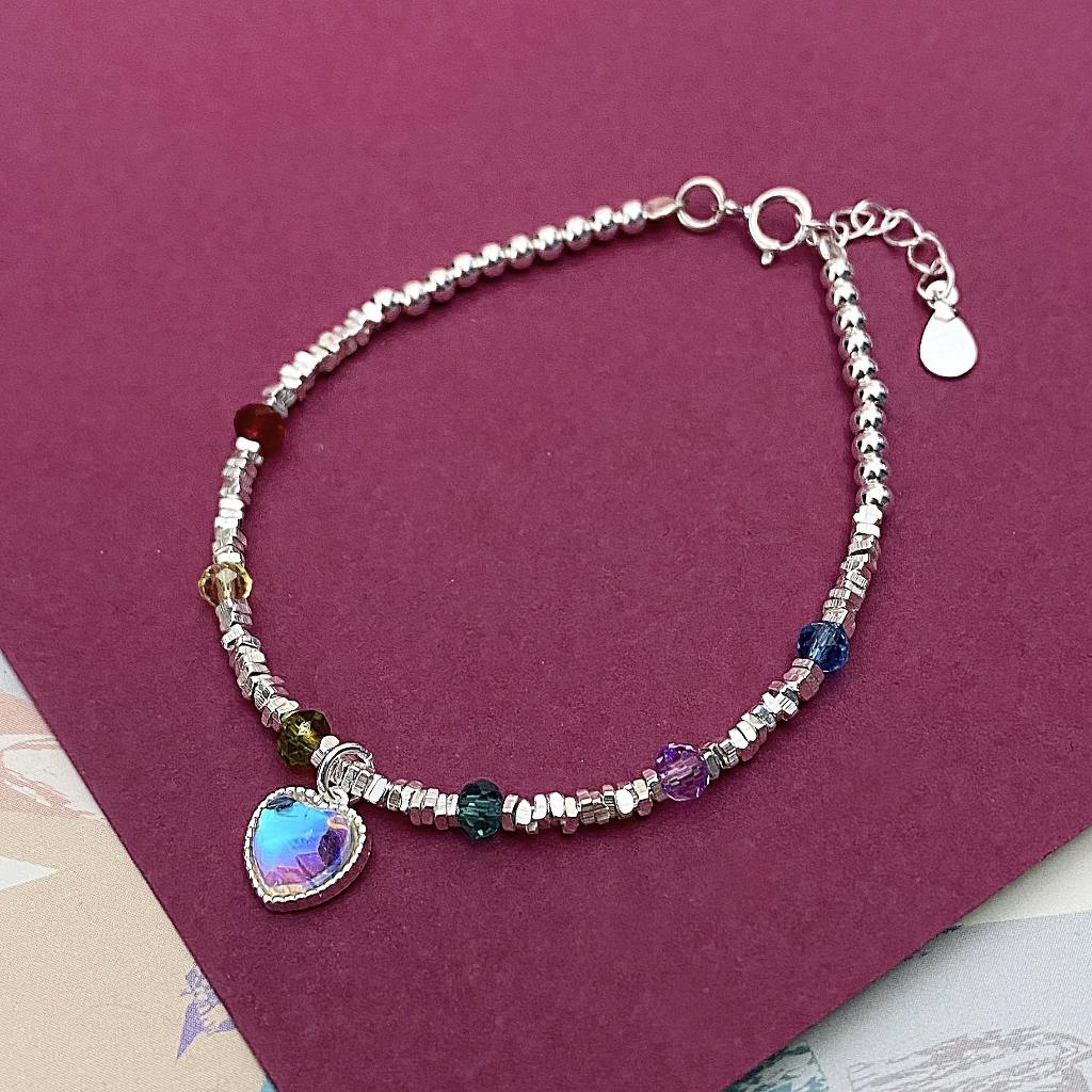 Lắc tay tim Opal đá màu HAS – HLT85