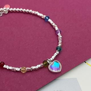 Lắc tay tim Opal đá màu HAS – HLT85