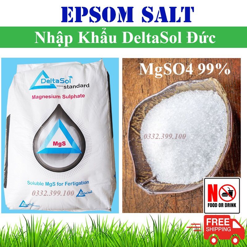 Muối EPSOM SALT Tinh Khiết - Muối Tắm Tinh Thể Tan Hoàn Toàn Giúp Thư Giãn Giảm Đau - Nhập Đức
