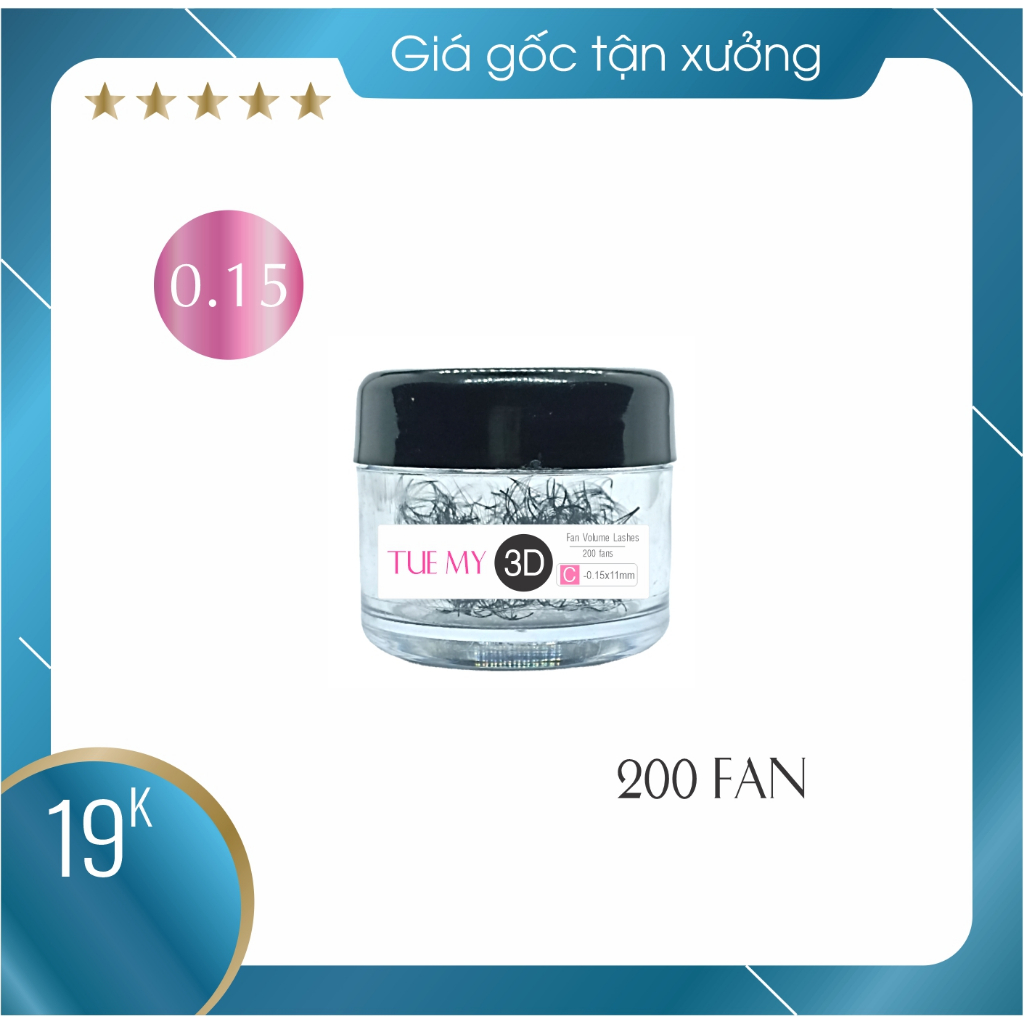 Mi Fan 3D 0.15 (Hũ 200 fan)