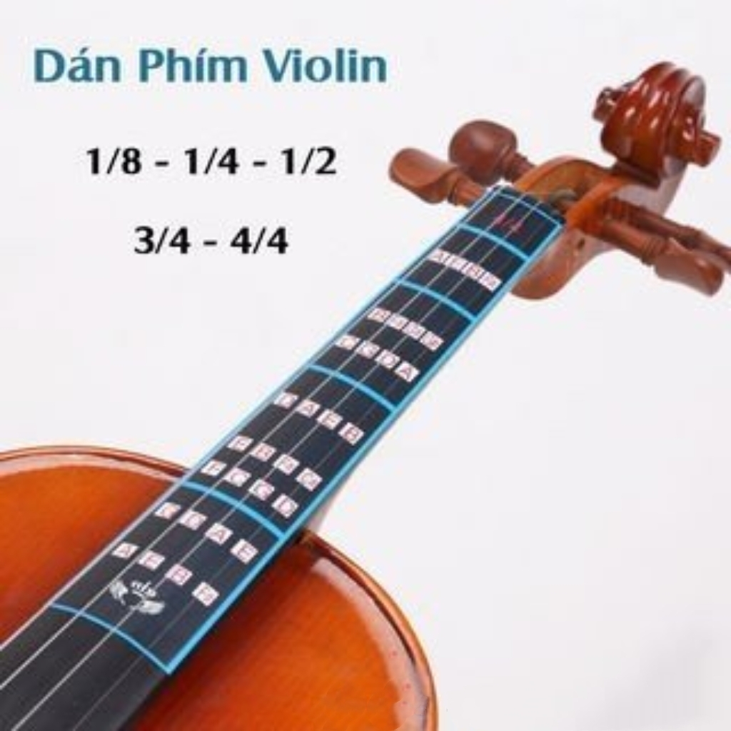 Miếng Dán Nốt Nhạc Bàn Phím Đàn Violin - Decal, Sticker Đánh Dấu Vị Trí Note Cho Vĩ Cầm Full Size