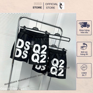 Quần Short Nam DSQ Dập Hình In Hai Mặt Chữ To Cạp Chun Dây Thắt Thoáng Mát - Quần Đùi Dành Cho Boy Phố Đi Bộ Và Đi Biển