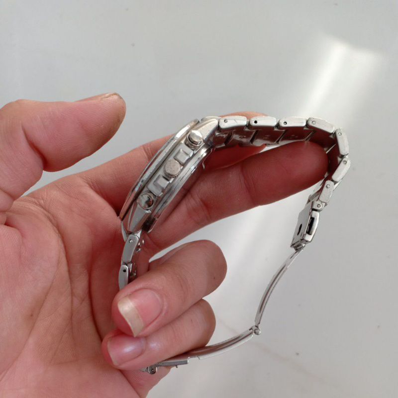 Đồng hồ si nam hiệu COLECTION giả 6 kim màu bạc