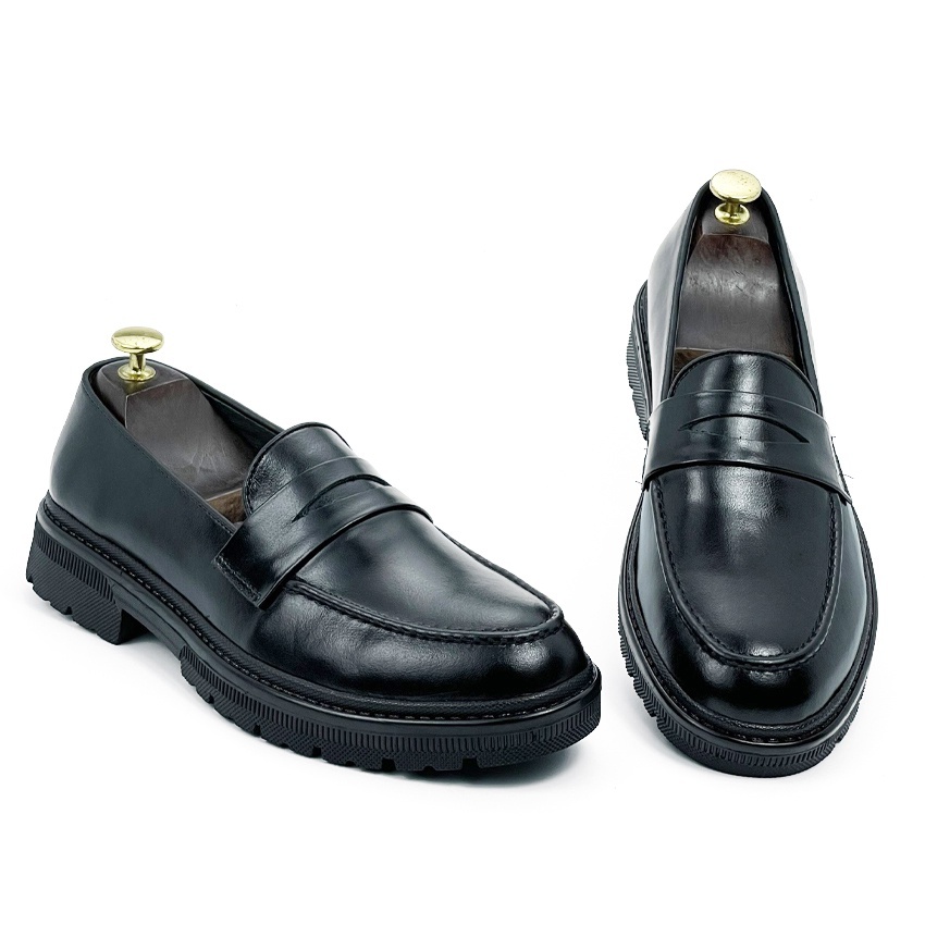 G19 Giày lười da nam đế cao  da bò thật bảo hành 12 tháng kiểu dáng năng động