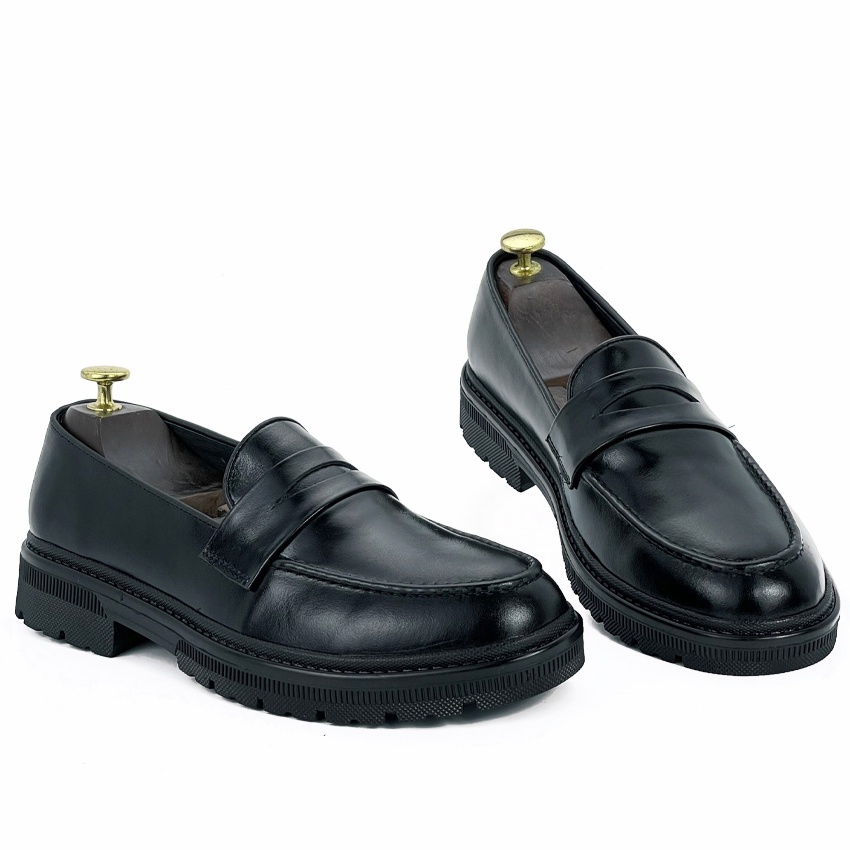 G19 Giày lười da nam đế cao  da bò thật bảo hành 12 tháng kiểu dáng năng động