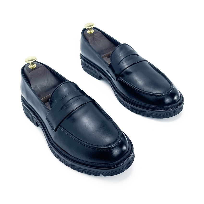 G19 Giày lười da nam đế cao  da bò thật bảo hành 12 tháng kiểu dáng năng động