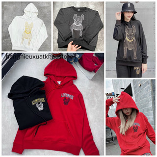 Áo nỉ Lifework sweater Nam, Nữ tay dài cổ tròn thun da cá hàng loại 1