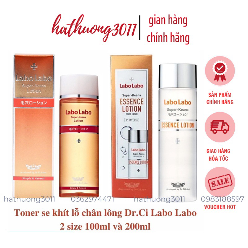 [SẴN + BILL] Lotion LaboLabo Super Keana se lỗ chân lông