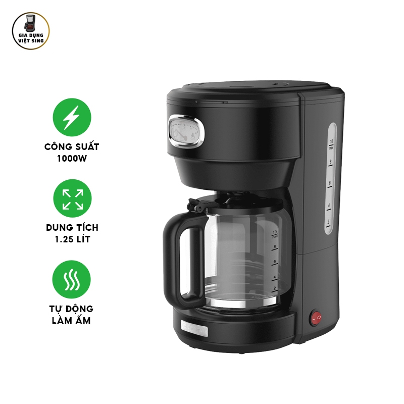 Máy pha cà phê tự động kiểu cổ điển WestingHouse WKCM621 Dung tích 1.25L Công suất 1000W