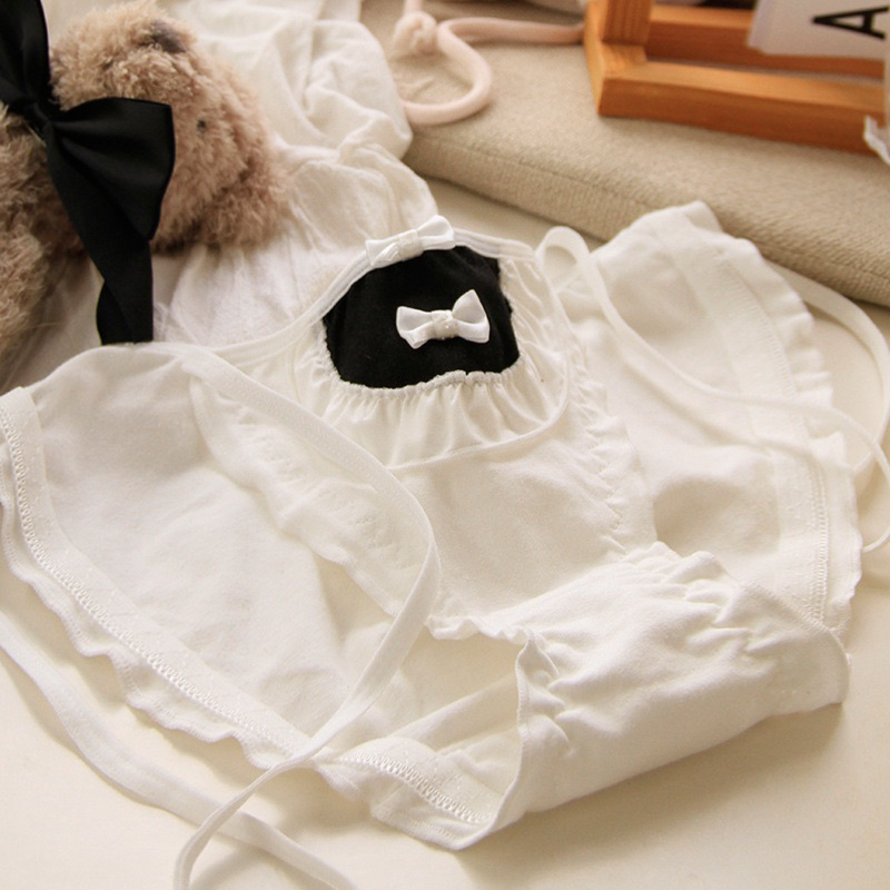 Quần lót cotton đính nơ dễ thương cột dây hai bên cho nữ M022