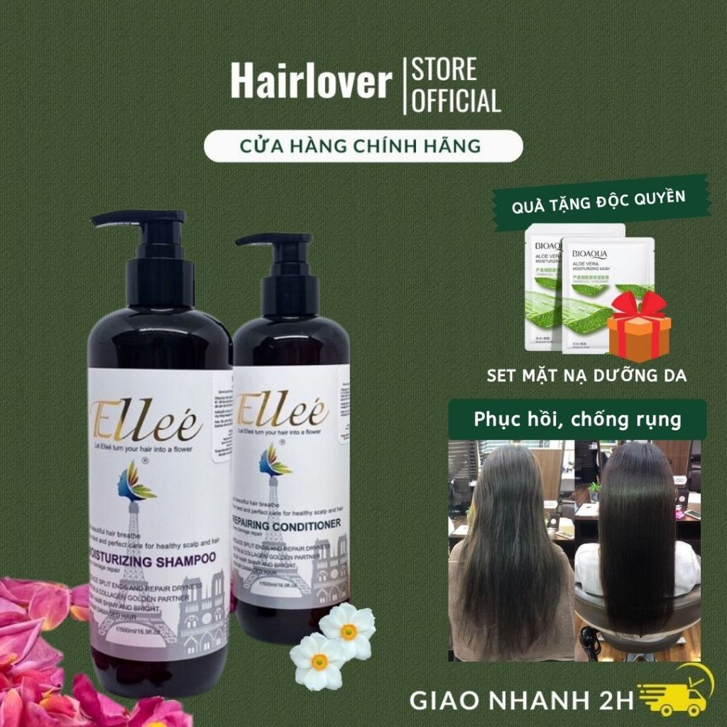 Dầu gội Collagen Ellee phục hồi tóc mềm mượt, kích thích mọc tóc hương nước hoa không silicone Chính Hãng HAIRLOVER