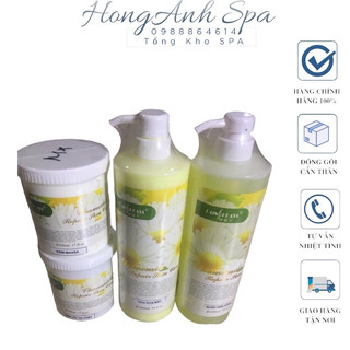 BỘ CHĂM SÓC DA HOA CÚC Kem Massage Da Mặt, Tẩy Da Chết, Sữa Rửa Mặt, Nước Hoa Hồng Hoa Cúc SPA