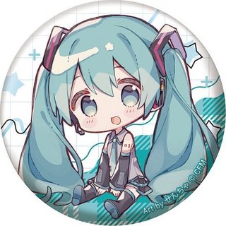 Huy hiệu in hình hatsune miku ver chibi ngồi anime chibi dễ thương tiện lợi
