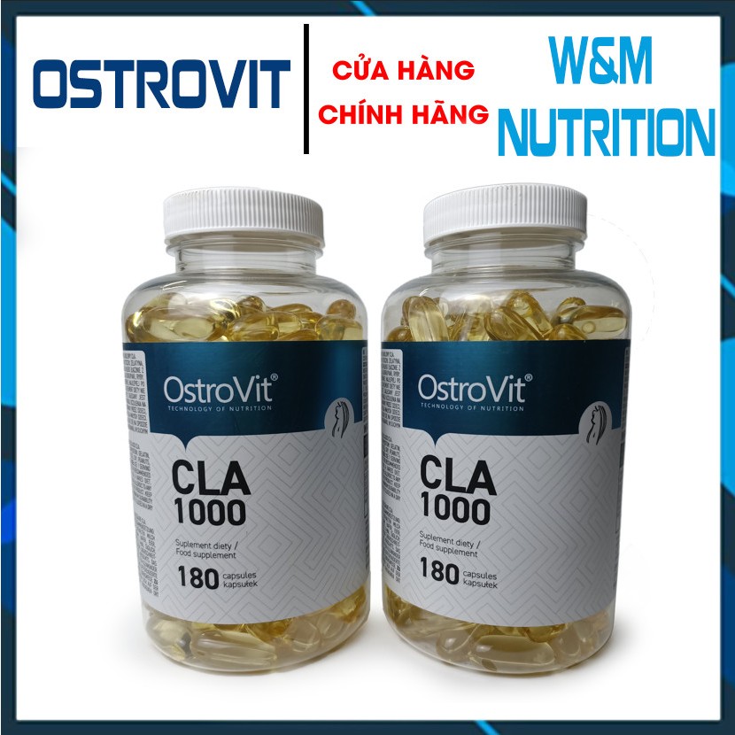 Viên giảm mỡ Ostrovit CLA 1000 180 Viên - Viên Giảm Mỡ Tự Nhiên, chuyển hóa mỡ thừa
