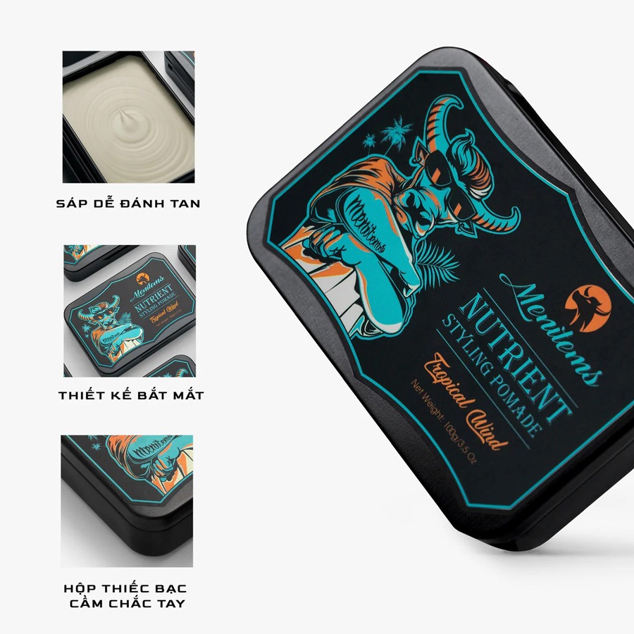 Sáp vuốt tóc Menitems siêu dưỡng Pefect Night - Tropical Wind