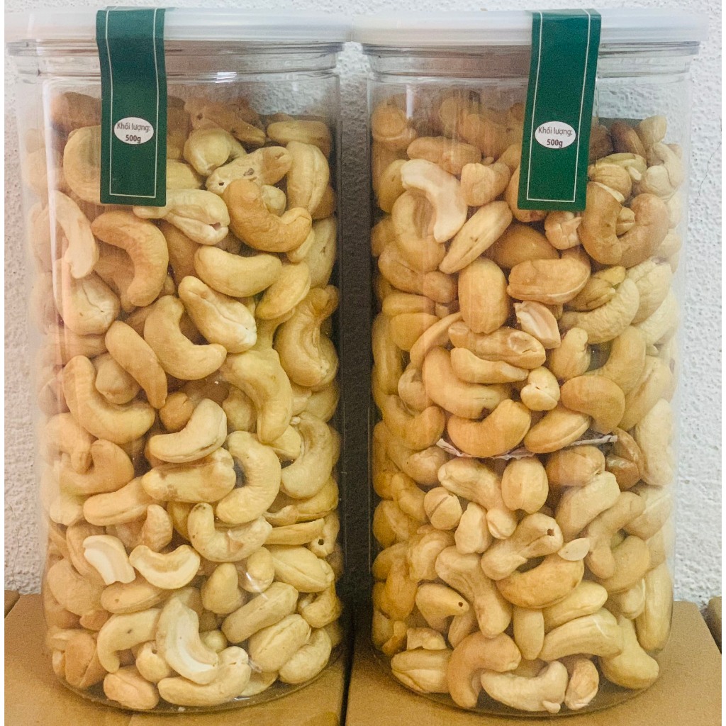 500G Hạt điều nguyên hạt đã tách vỏ, điều bình phước, hạt điều nguyên vị vẫn còn vỏ lụa, hạt điều rang muối thơm gon-DNV