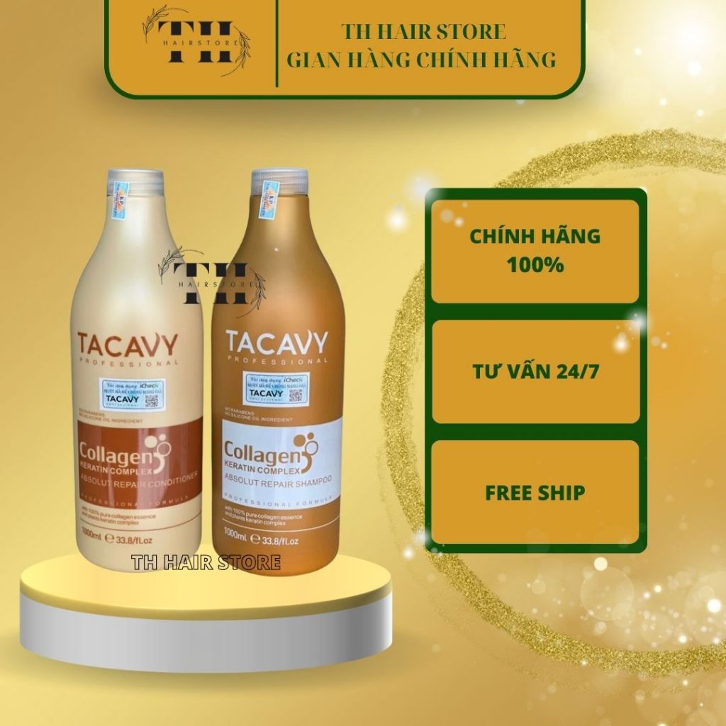 GỘI XẢ TACAVY 1000ml x2 CHỐNG RỤNG, KÍCH MỌC TÓC