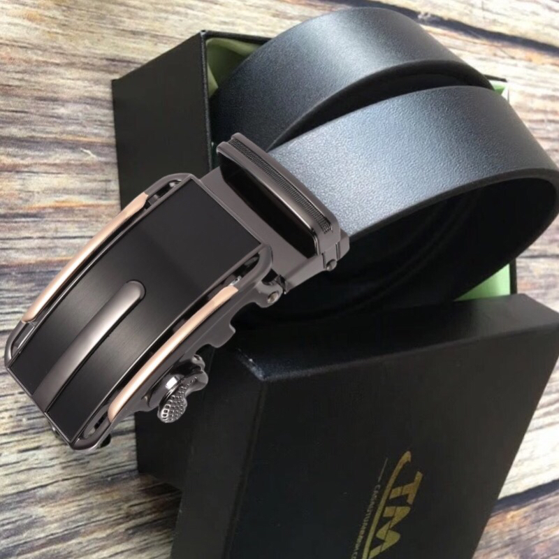 Thắt Lưng Nam Da Bò Vegtan Nhập Ý Nhiều mẫu mặt khóa Tự Động DTM Bản Rộng 3.5cm Hai Màu Đen Nâu Bảo Hành 5 Năm