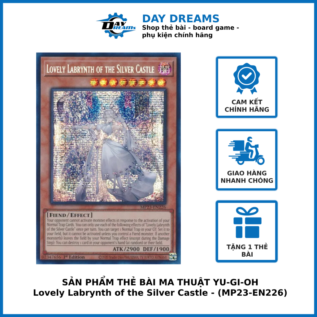 Thẻ bài Yugioh: Lovely Labrynth of the Silver Castle - MP23-EN226 - Prismatic Secret Rare 1st Edition