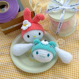 | aiméexohlala keychain | móc khoá melody và cinnamonroll bằng len dễ thương