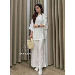 Lụa Xước Cổ Trụ Thêu Sen-[Ảnh Thật]