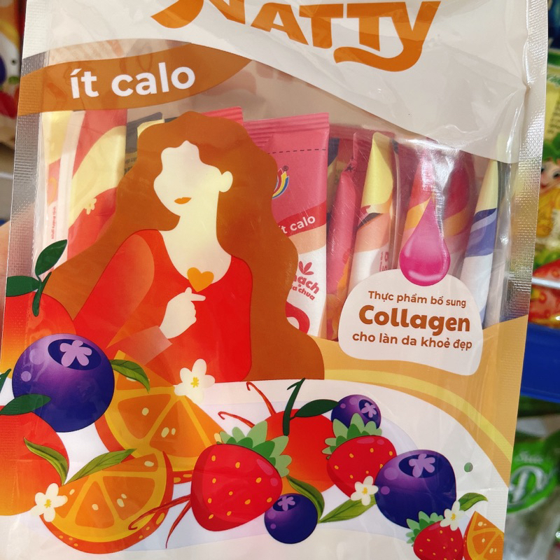 Thạch Sữa Chua Natty Ít Calo Bổ Sung Collagen 500g