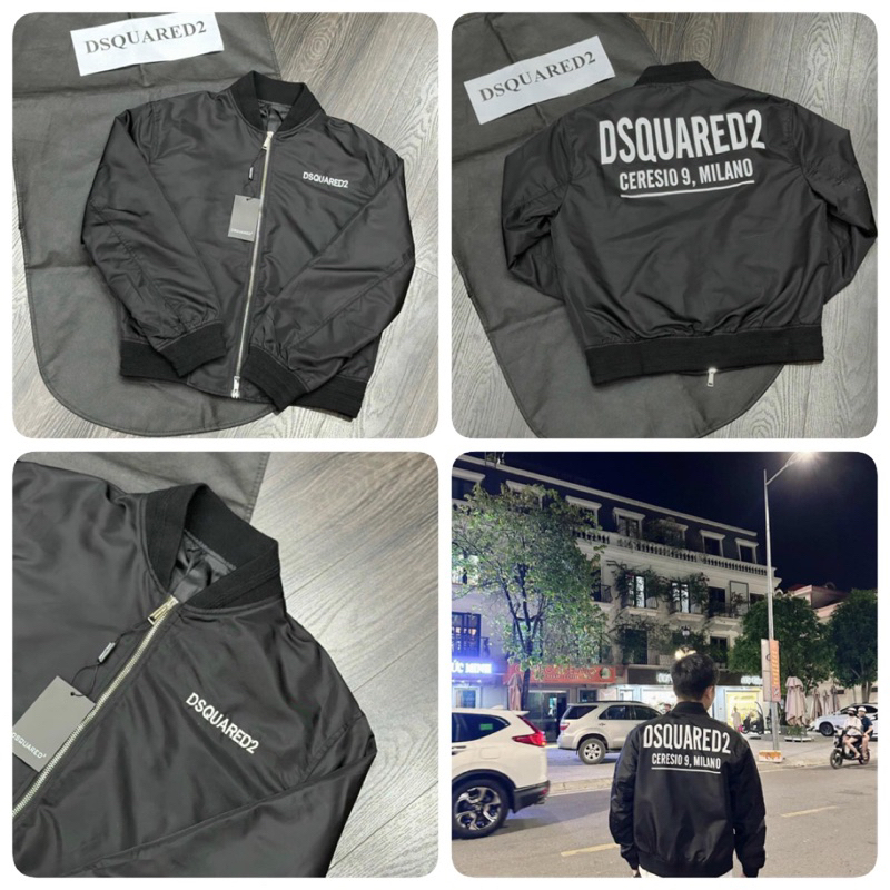 Áo khoác nam DSQ in chữ lưng Hot Hit-Áo Gió nam cực chất
