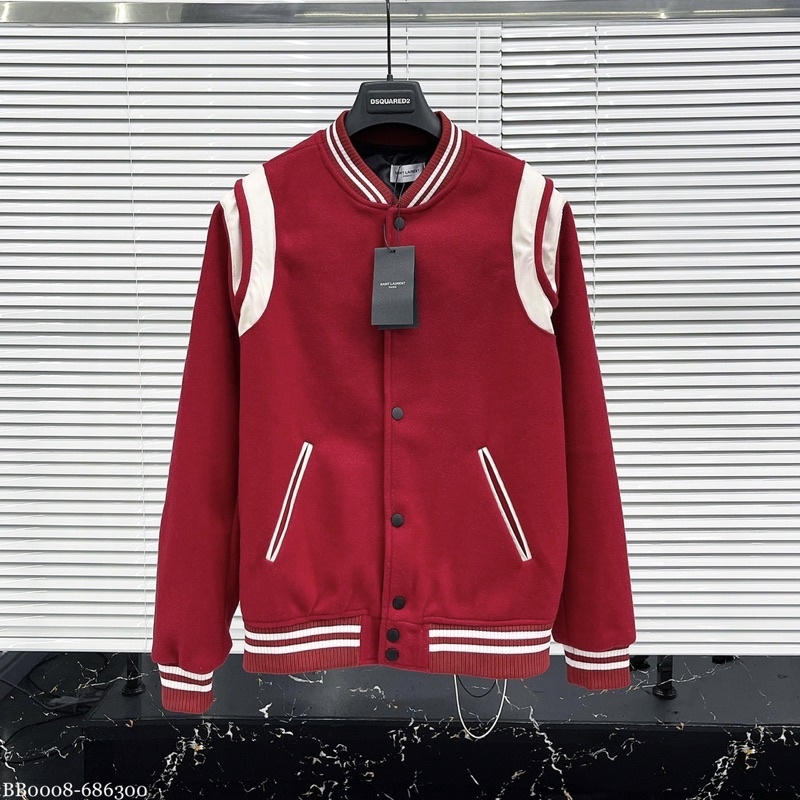 Áo khoác bomber nam nữ teddy dạ thêu sọc da trắng hai vai bo chun lót gió dày dặn phong cách đường phố AK08P