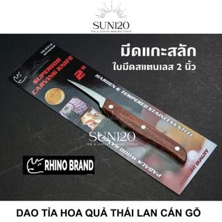 Dao tỉa hoa quả thái lan cán gỗ rhino sắc bén, dao khắc dưa