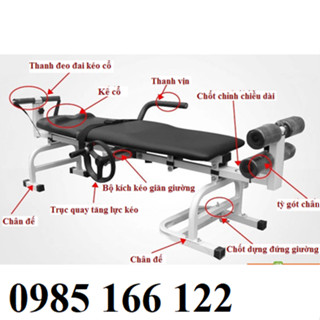( Có bộ đai) Giường kéo giãn cột sống lưng cổ cho gia đìng, Chữa thoát vị thoái hóa tại nhà