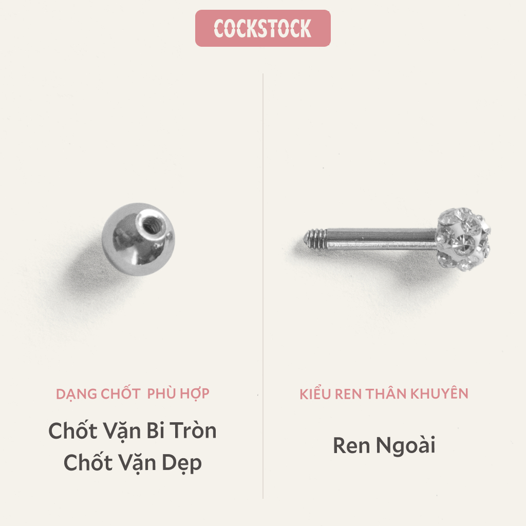 Khuyên tai đá Twisted Flower Earring CockStock